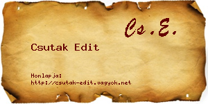 Csutak Edit névjegykártya