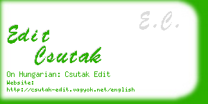 edit csutak business card